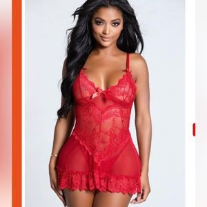 New Sexy Red Lingerie for Women Strappy Criss-cross O-ring Detail New
